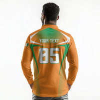 Custom Ivory Coast Football 2026 Long Sleeve Polo Shirt Go Les Elephants