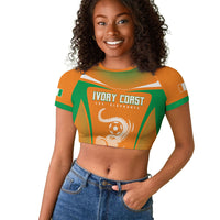 Custom Ivory Coast Football 2026 Raglan Cropped T shirt Go Les Elephants