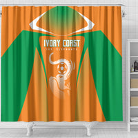 Ivory Coast Football 2026 Shower Curtain Go Les Elephants