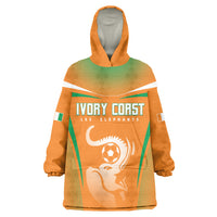 Custom Ivory Coast Football 2026 Wearable Blanket Hoodie Go Les Elephants