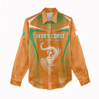 Custom Ivory Coast Football 2026 Women Casual Shirt Go Les Elephants