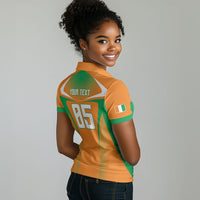 Custom Ivory Coast Football 2026 Women Polo Shirt Go Les Elephants