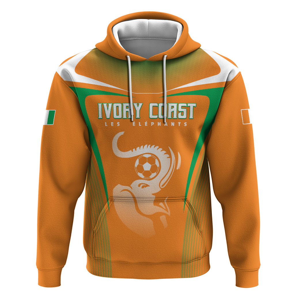 Custom Ivory Coast Football 2026 Zip Hoodie Go Les Elephants
