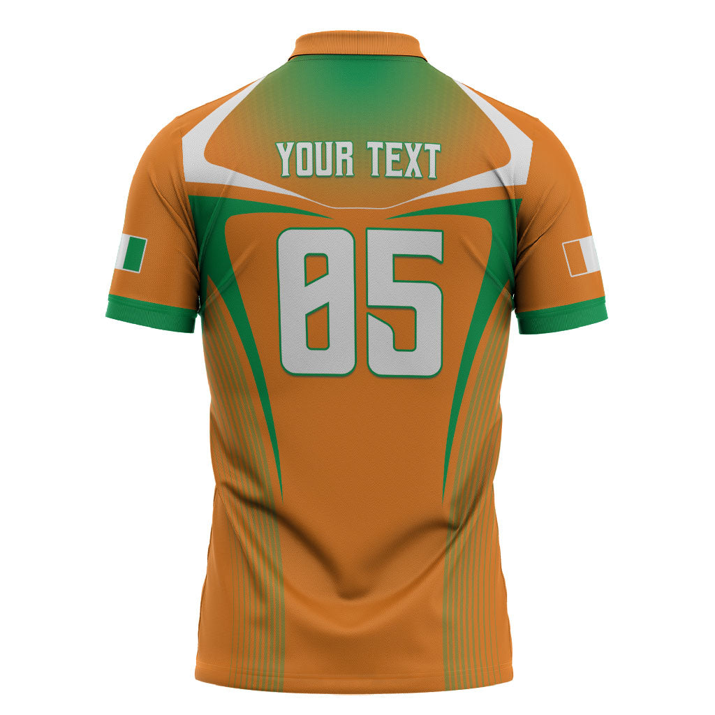 Custom Ivory Coast Football 2026 Zipper Polo Shirt Go Les Elephants