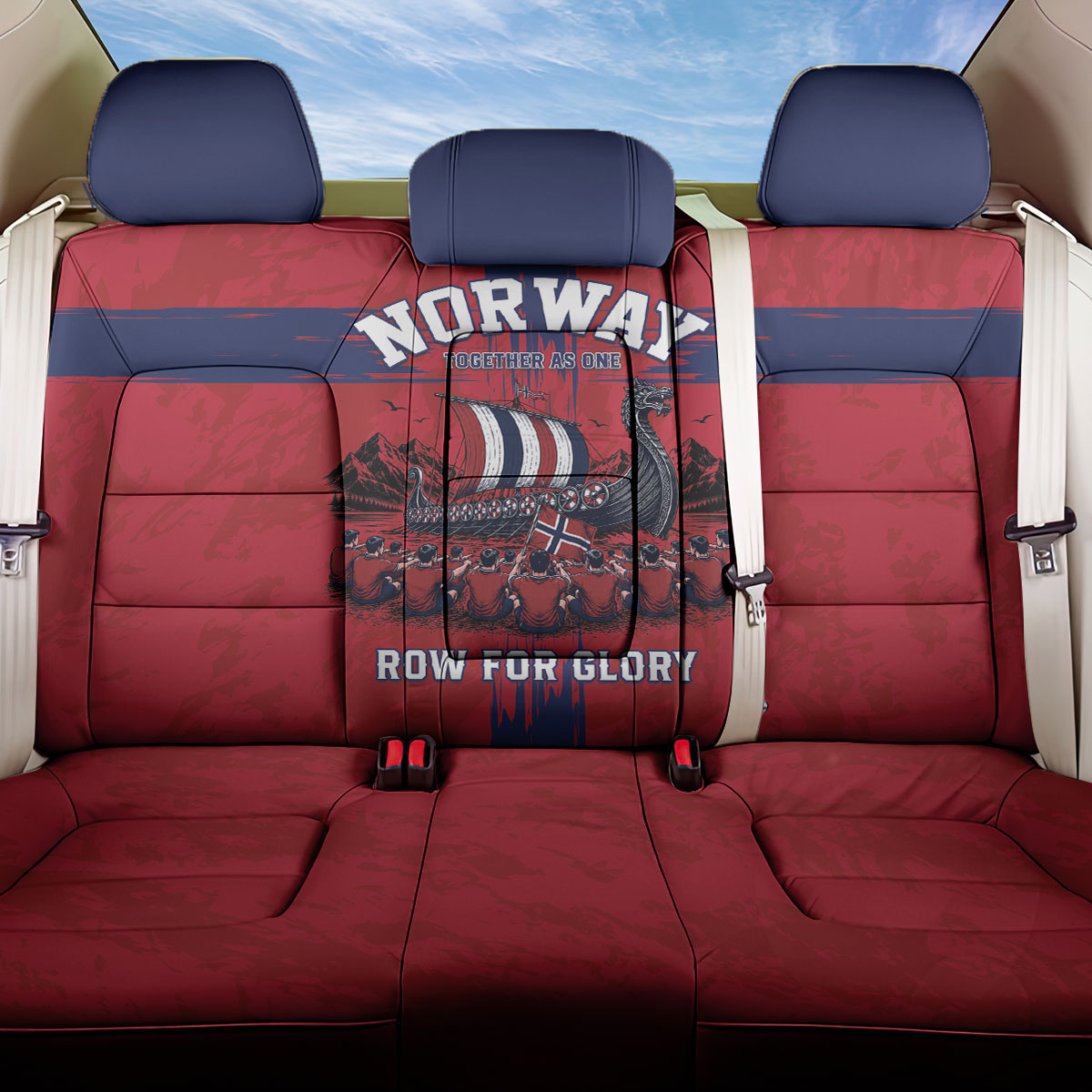 Norge Football 2026 Back Car Seat Cover Row For Glory
