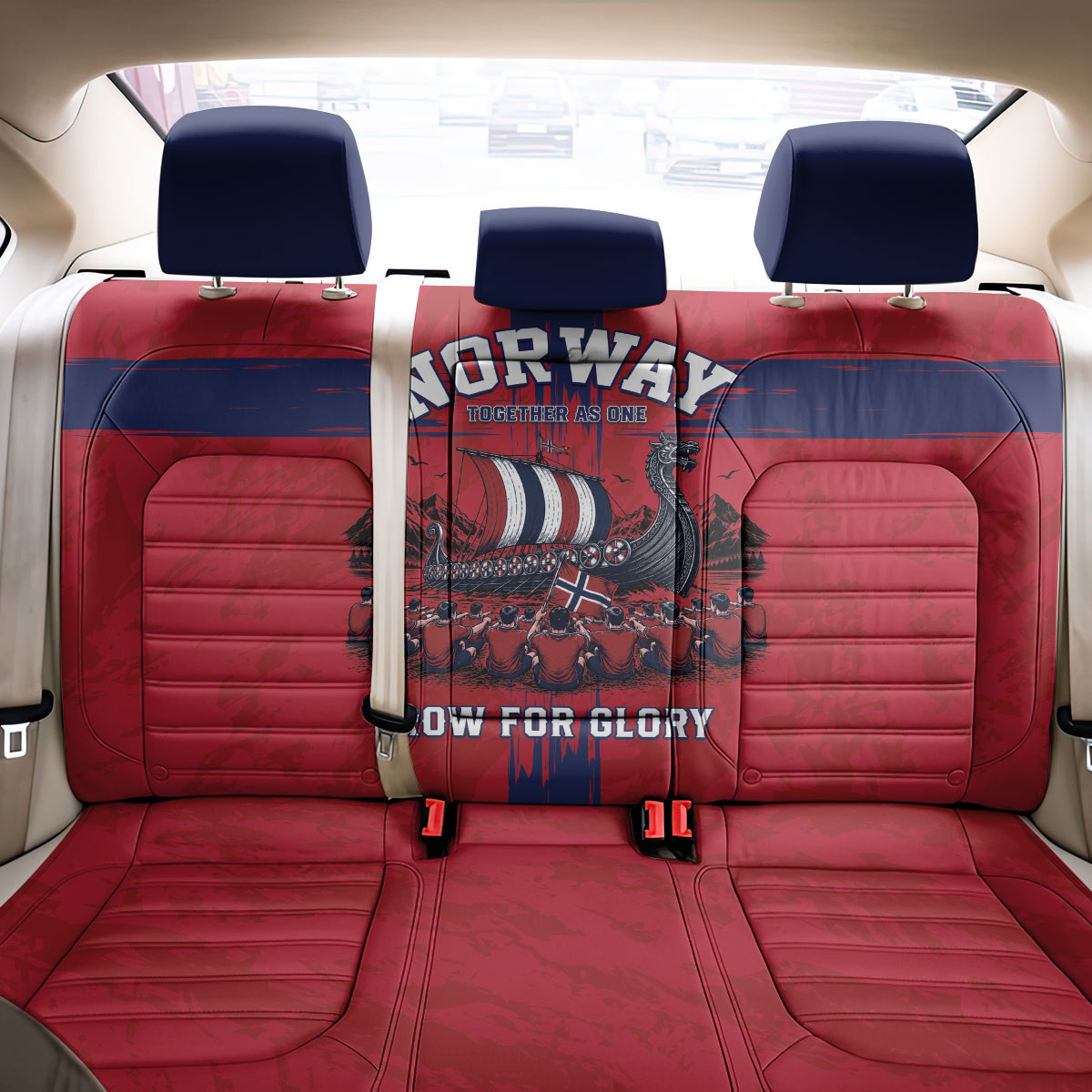 Norge Football 2026 Back Car Seat Cover Row For Glory