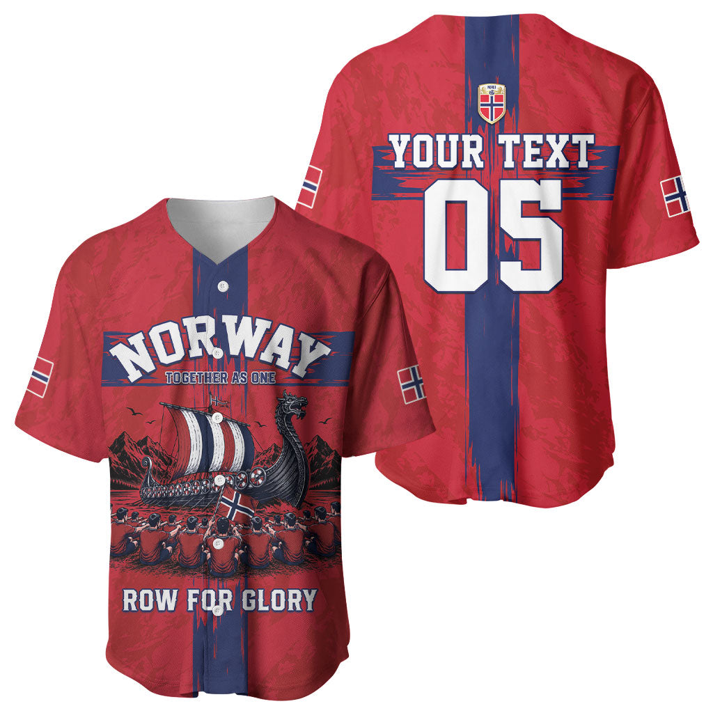 Custom Norge Football 2026 Baseball Jersey Row For Glory