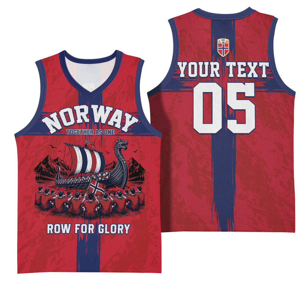 Custom Norge Football 2026 Basketball Jersey Row For Glory