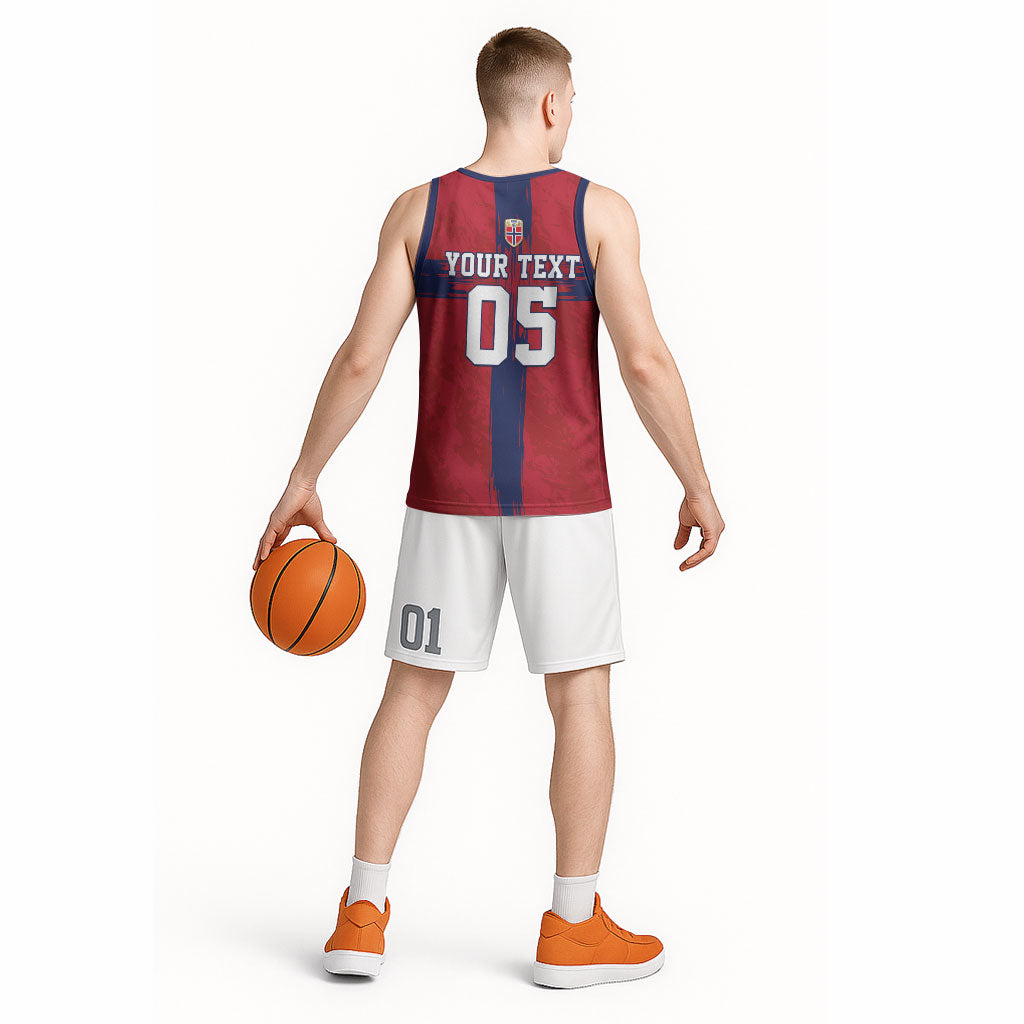 Custom Norge Football 2026 Basketball Jersey Row For Glory