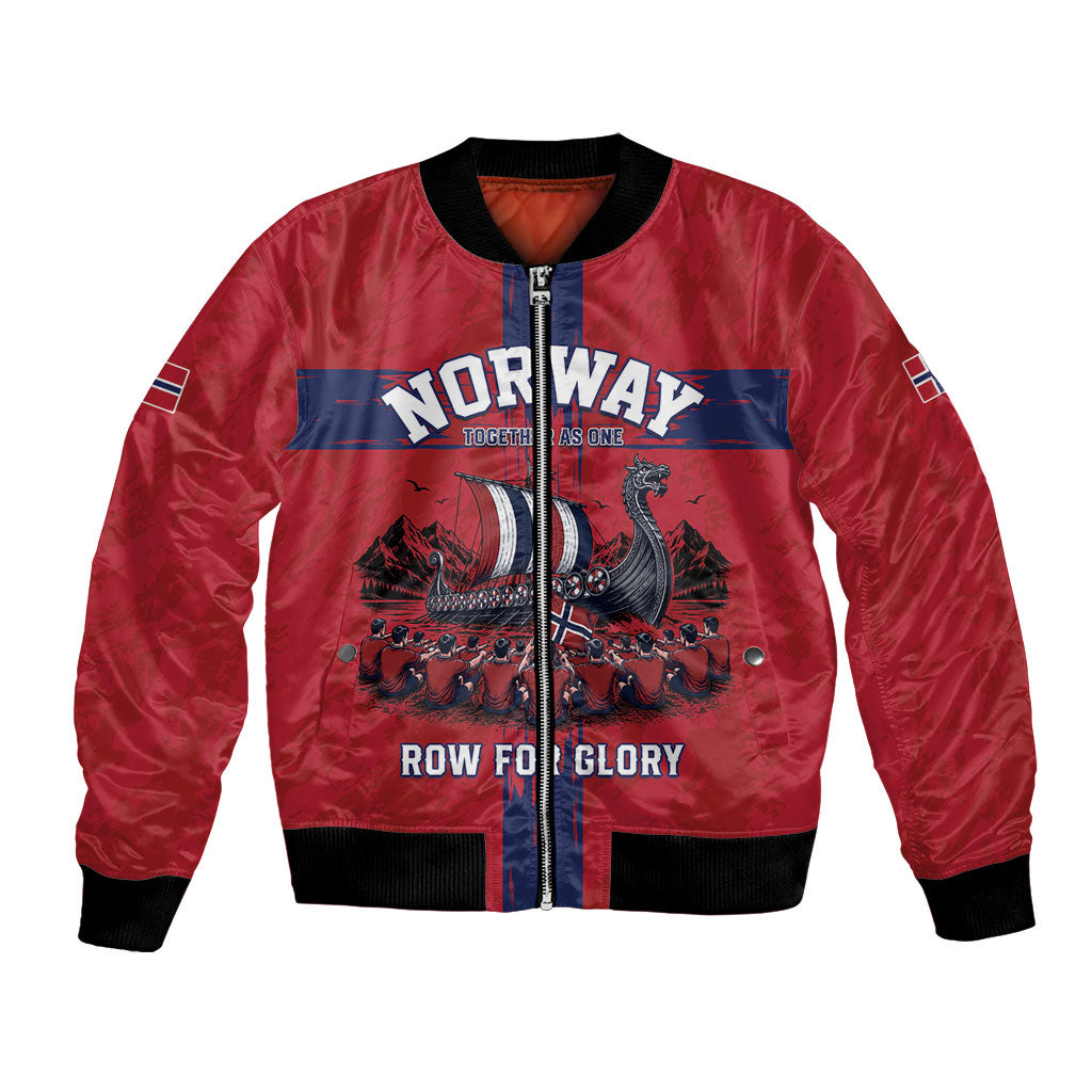 Custom Norge Football 2026 Bomber Jacket Row For Glory