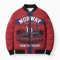 Custom Norge Football 2026 Bomber Puffer Jacket Row For Glory