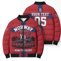 Custom Norge Football 2026 Bomber Puffer Jacket Row For Glory