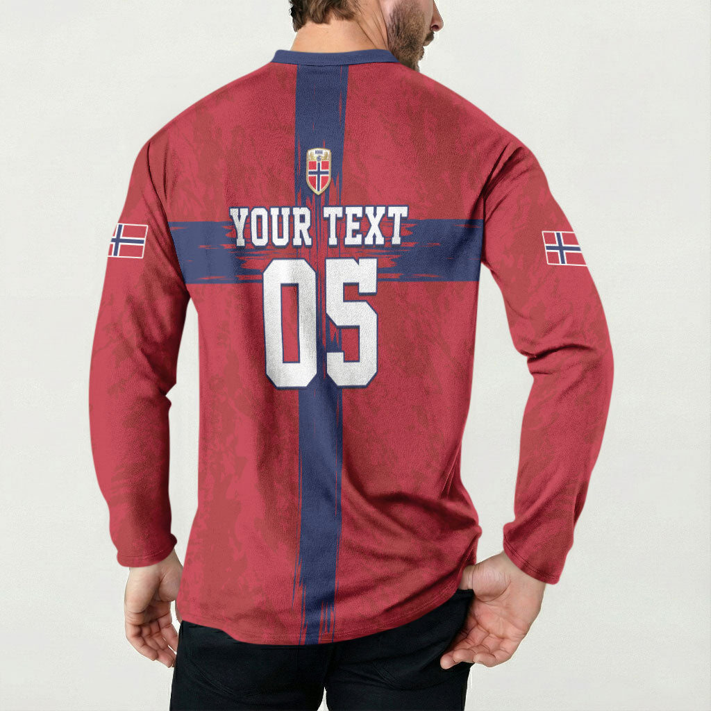 Custom Norge Football 2026 Button Sweatshirt Row For Glory