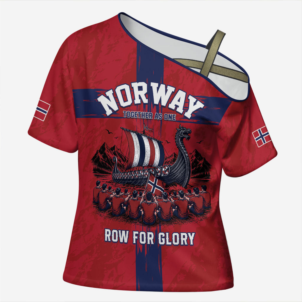 Custom Norge Football 2026 Cross Shoulder Shirt Row For Glory