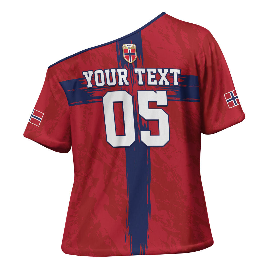 Custom Norge Football 2026 Cross Shoulder Shirt Row For Glory