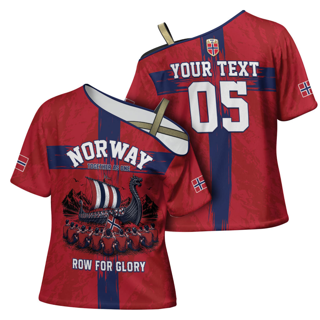 Custom Norge Football 2026 Cross Shoulder Shirt Row For Glory