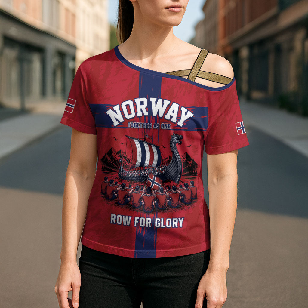 Custom Norge Football 2026 Cross Shoulder Shirt Row For Glory