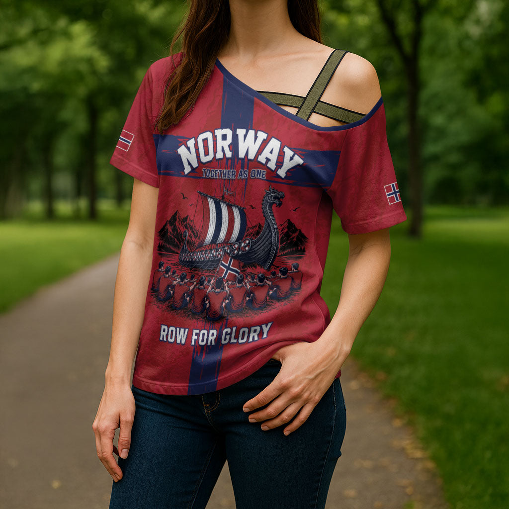 Custom Norge Football 2026 Cross Shoulder Shirt Row For Glory