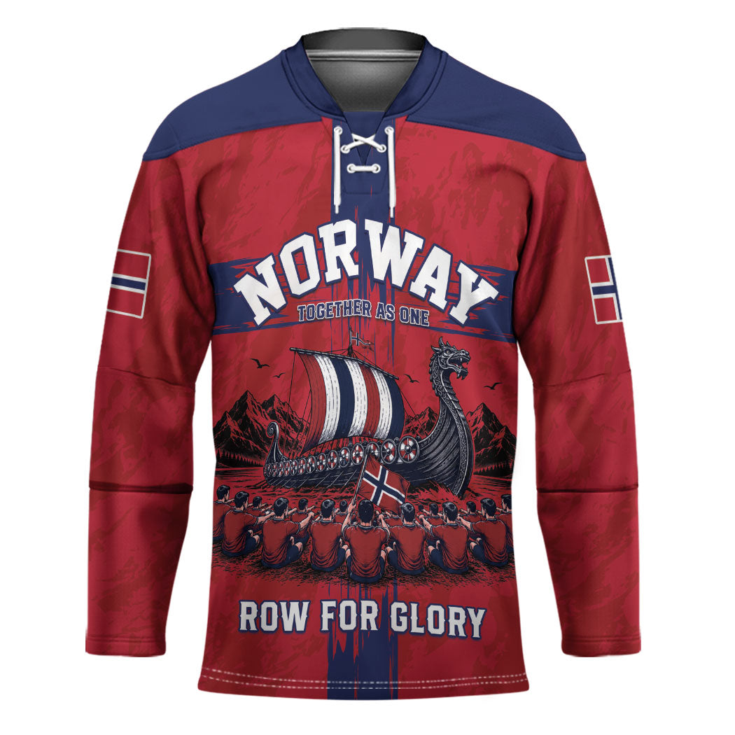 Custom Norge Football 2026 Hockey Jersey Row For Glory