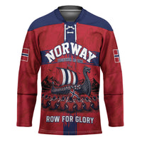 Custom Norge Football 2026 Hockey Jersey Row For Glory