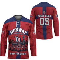 Custom Norge Football 2026 Hockey Jersey Row For Glory