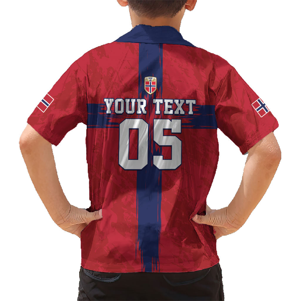 Custom Norge Football 2026 Kid Hawaiian Shirt Row For Glory