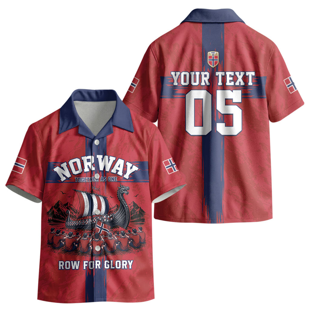 Custom Norge Football 2026 Kid Hawaiian Shirt Row For Glory LT05