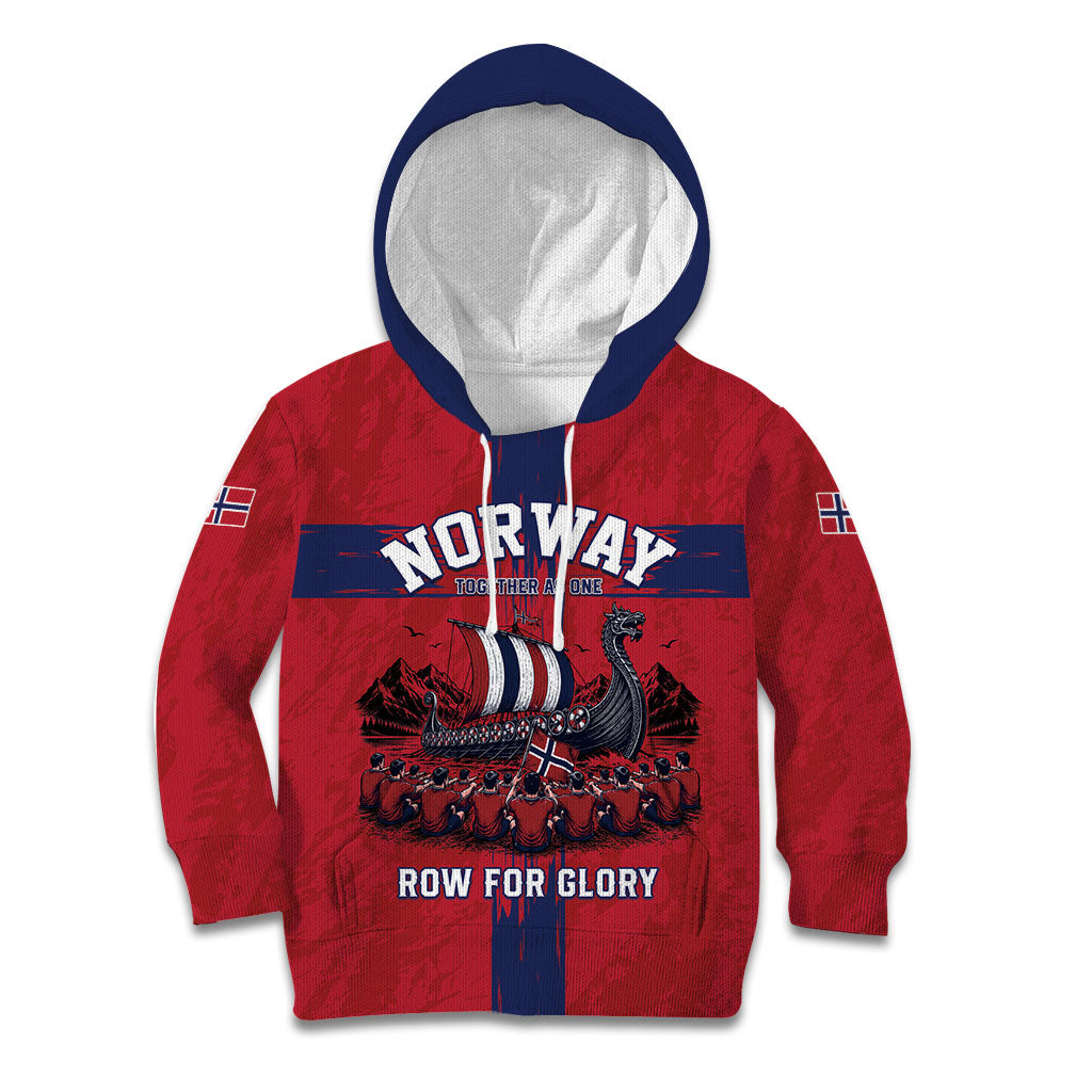 Custom Norge Football 2026 Kid Hoodie Row For Glory