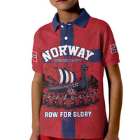 Custom Norge Football 2026 Kid Polo Shirt Row For Glory