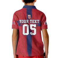 Custom Norge Football 2026 Kid Polo Shirt Row For Glory