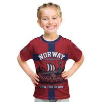 Custom Norge Football 2026 Kid T Shirt Row For Glory