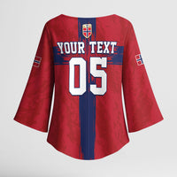 Custom Norge Football 2026 Kimono Sleeve Blouse Row For Glory