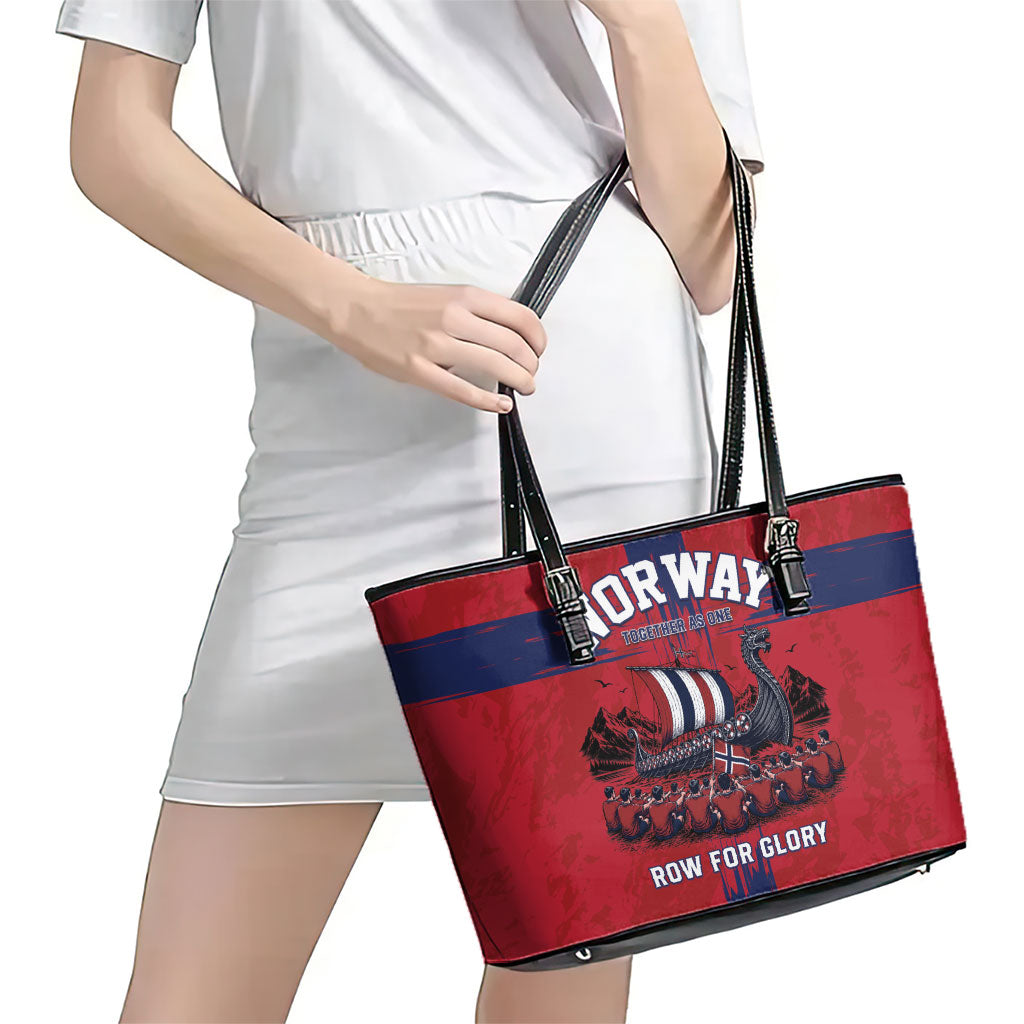 Norge Football 2026 Leather Tote Bag Row For Glory