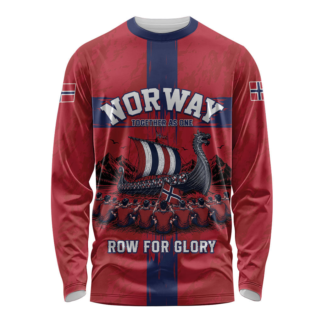 Custom Norge Football 2026 Long Sleeve Shirt Row For Glory