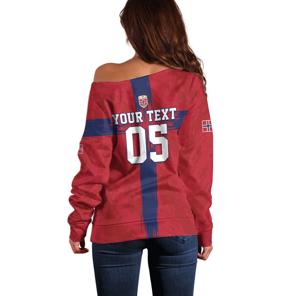 Custom Norge Football 2026 Off Shoulder Sweater Row For Glory