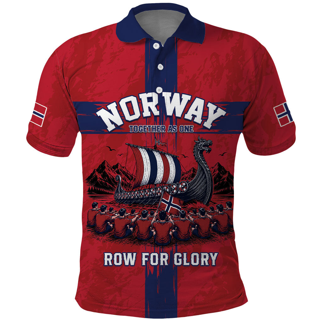 Custom Norge Football 2026 Polo Shirt Row For Glory
