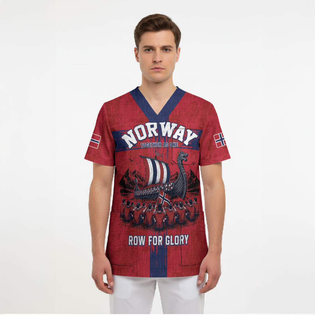 Custom Norge Football 2026 Scrub Top Row For Glory