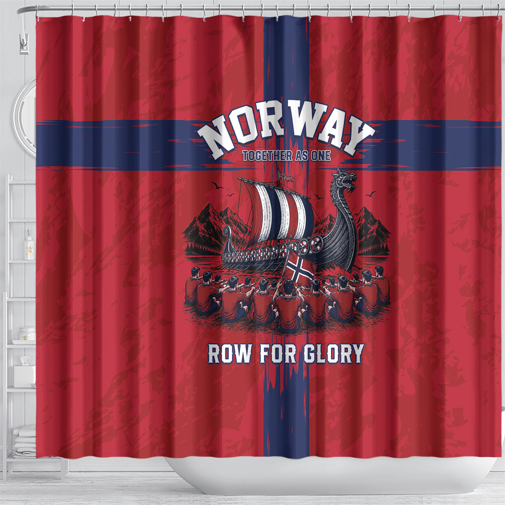 Norge Football 2026 Shower Curtain Row For Glory