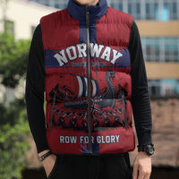 Custom Norge Football 2026 Sleeveless Puffer Jacket Row For Glory