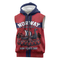 Custom Norge Football 2026 Sleeveless Zip Hoodie Row For Glory