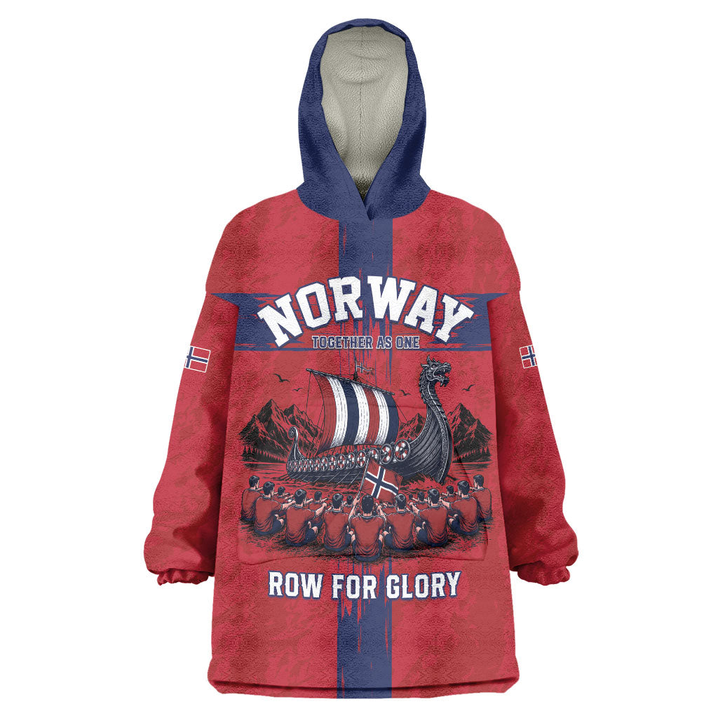 Custom Norge Football 2026 Wearable Blanket Hoodie Row For Glory