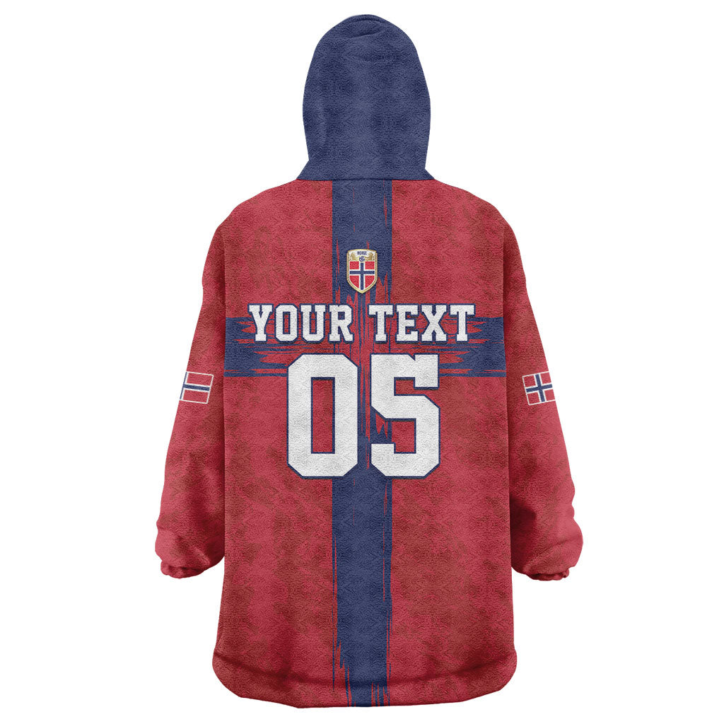 Custom Norge Football 2026 Wearable Blanket Hoodie Row For Glory