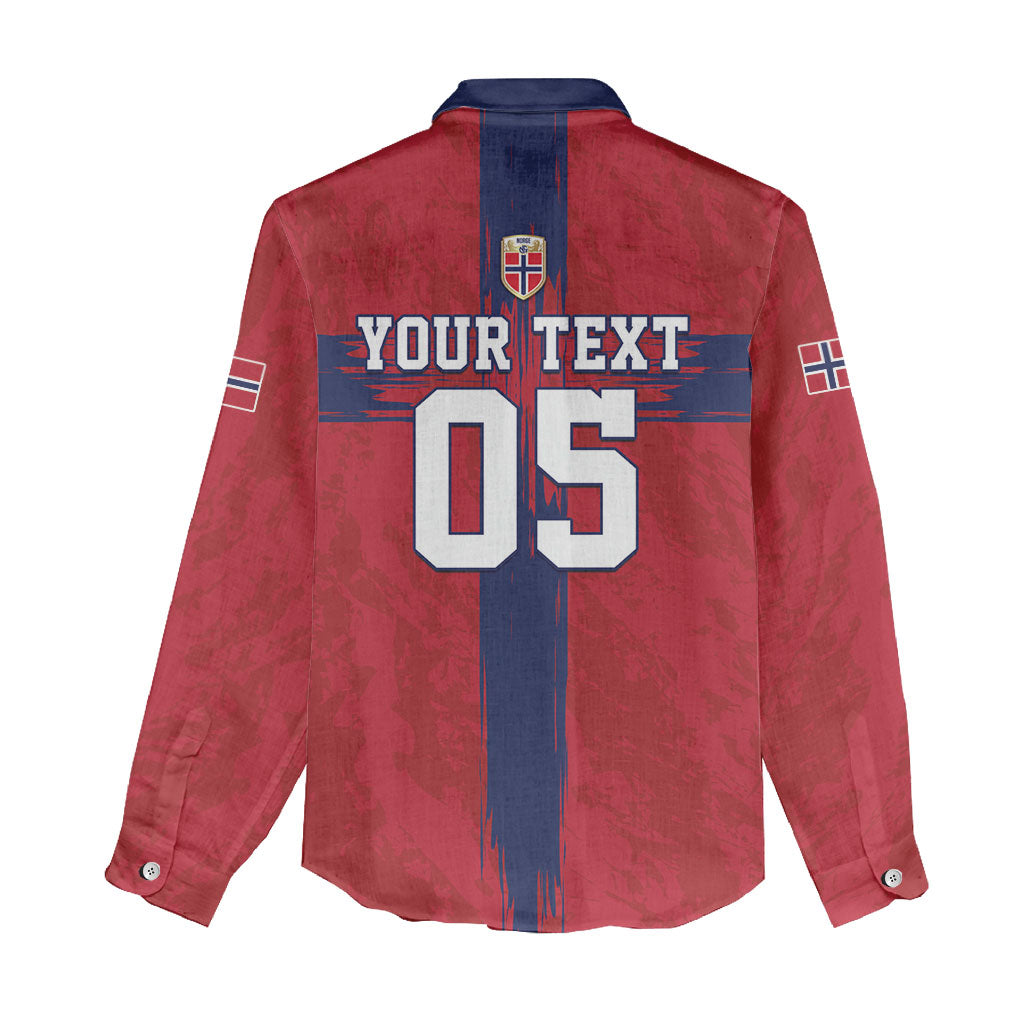 Custom Norge Football 2026 Women Casual Shirt Row For Glory