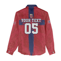 Custom Norge Football 2026 Women Casual Shirt Row For Glory