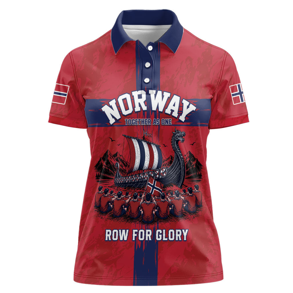 Custom Norge Football 2026 Women Polo Shirt Row For Glory