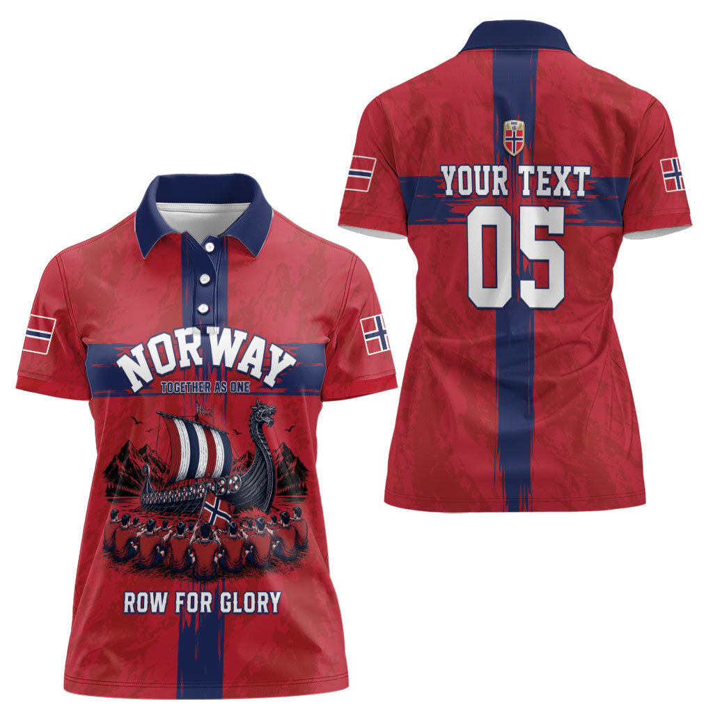 Custom Norge Football 2026 Women Polo Shirt Row For Glory