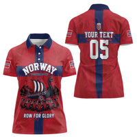 Custom Norge Football 2026 Women Polo Shirt Row For Glory