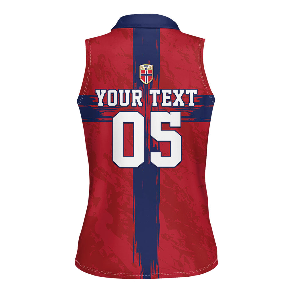 Custom Norge Football 2026 Women Sleeveless Polo Shirt Row For Glory