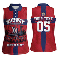 Custom Norge Football 2026 Women Sleeveless Polo Shirt Row For Glory