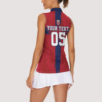 Custom Norge Football 2026 Women Sleeveless Polo Shirt Row For Glory